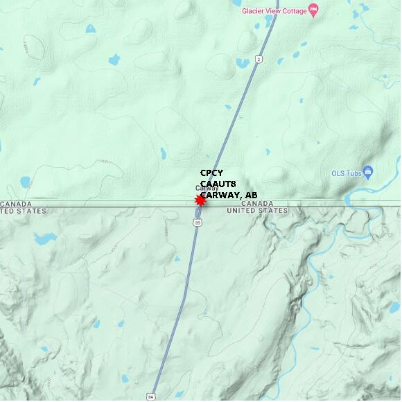map at zoomlvl 10x10 kilometres for CARWAY