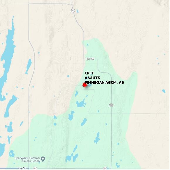 map at zoomlvl 10x10 kilometres for FINNEGAN AGCM