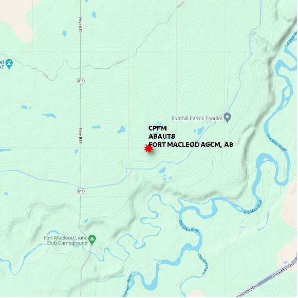 map at zoomlvl 10x10 kilometres for FORT MACLEOD AGCM