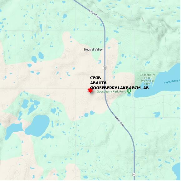 map at zoomlvl 10x10 kilometres for GOOSEBERRY LAKE AGCM