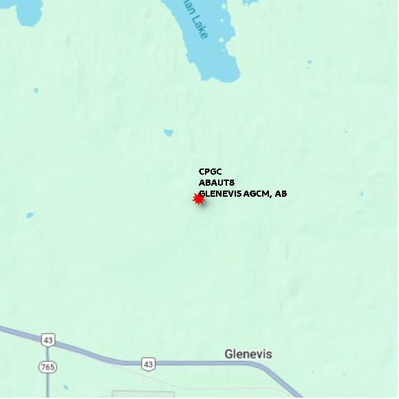 map at zoomlvl 10x10 kilometres for GLENEVIS AGCM