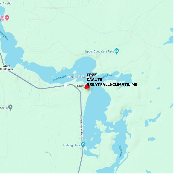 map at zoomlvl 10x10 kilometres for GREAT FALLS CLIMATE