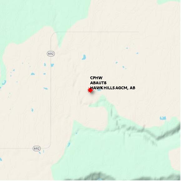 map at zoomlvl 10x10 kilometres for HAWK HILLS AGCM