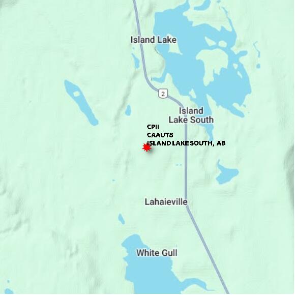 map at zoomlvl 10x10 kilometres for ISLAND LAKE SOUTH
