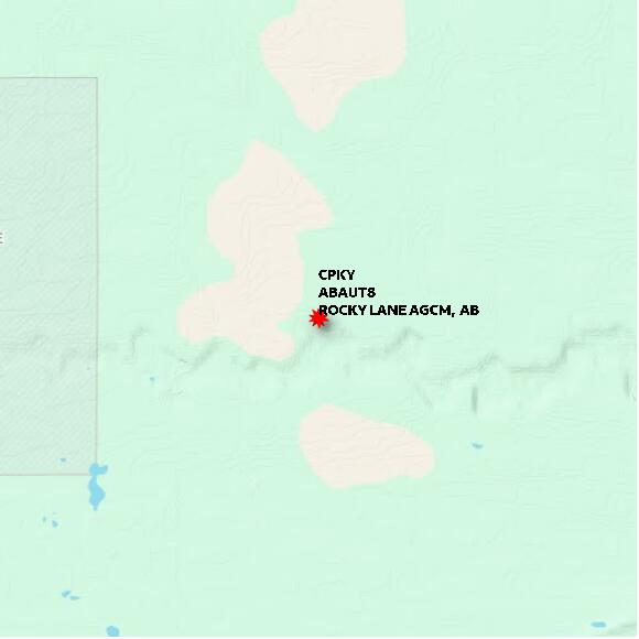 map at zoomlvl 10x10 kilometres for ROCKY LANE AGCM