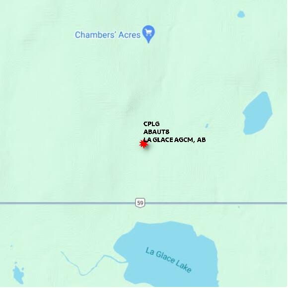 map at zoomlvl 10x10 kilometres for LA GLACE AGCM