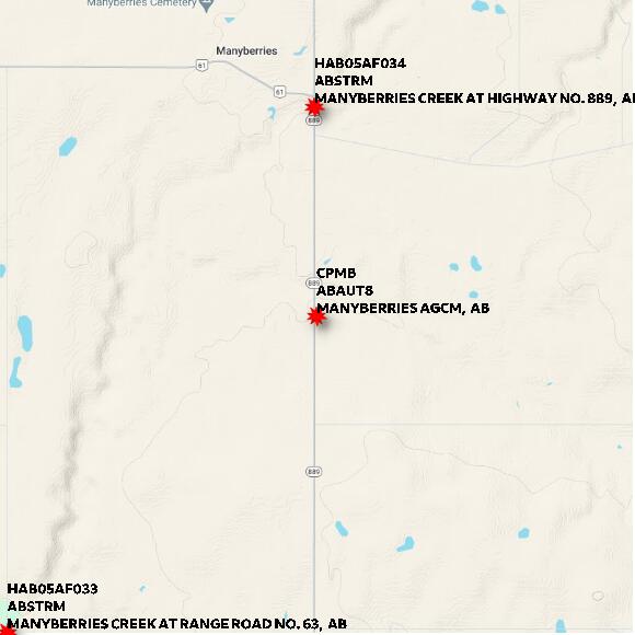 map at zoomlvl 10x10 kilometres for MANYBERRIES AGCM