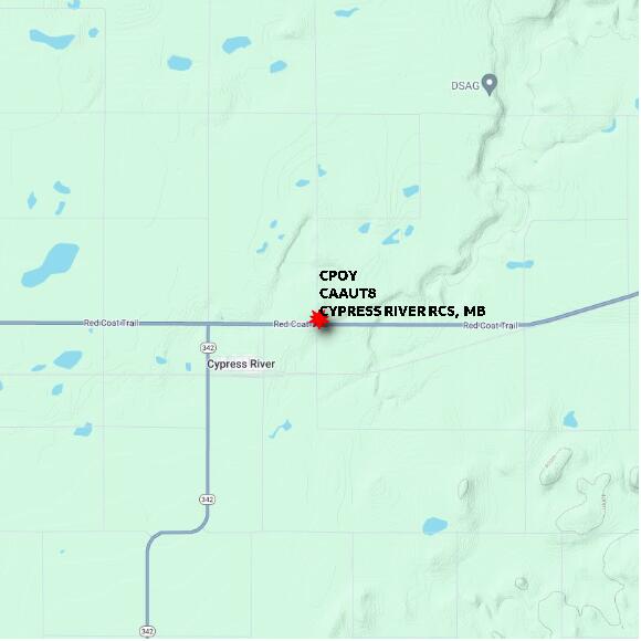 map at zoomlvl 10x10 kilometres for CYPRESS RIVER RCS