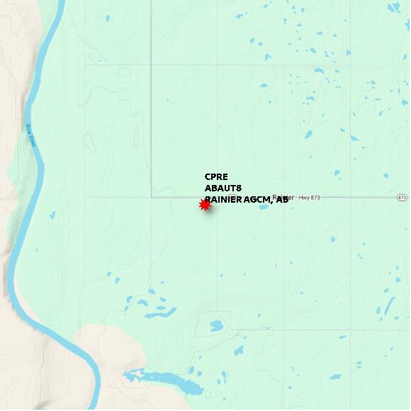 map at zoomlvl 10x10 kilometres for RAINIER AGCM