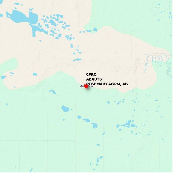 map at zoomlvl 10x10 kilometres for ROSEMARY AGDM