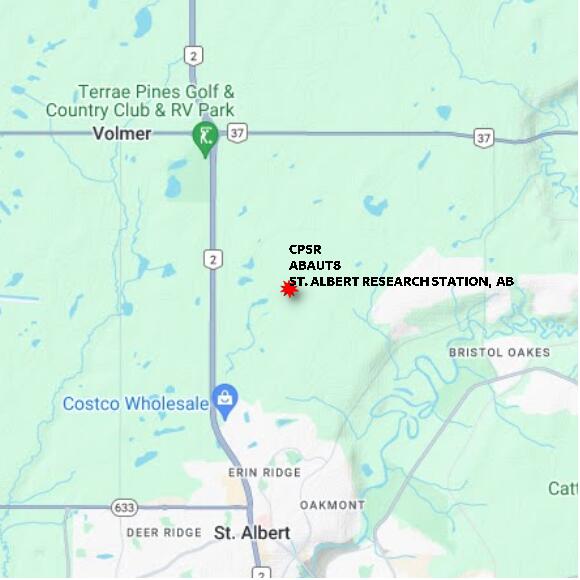 map at zoomlvl 10x10 kilometres for ST. ALBERT RESEARCH STATION
