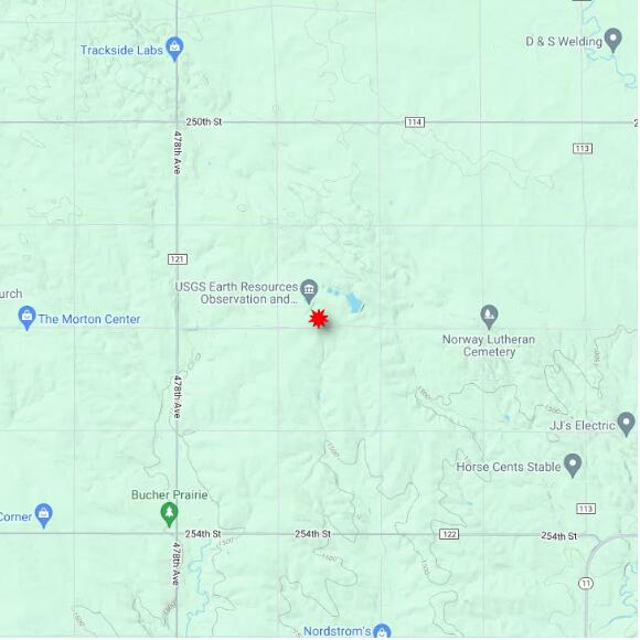 map at zoomlvl 10x10 kilometres for SIOUX FALLS CLIMATE