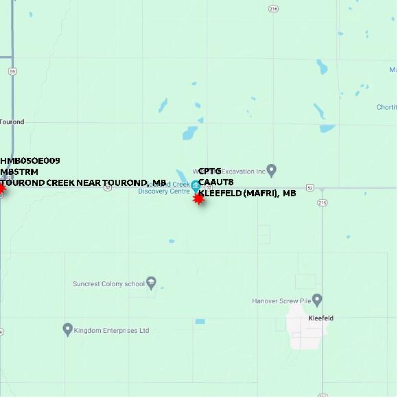 map at zoomlvl 10x10 kilometres for KLEEFELD (MAFRI)