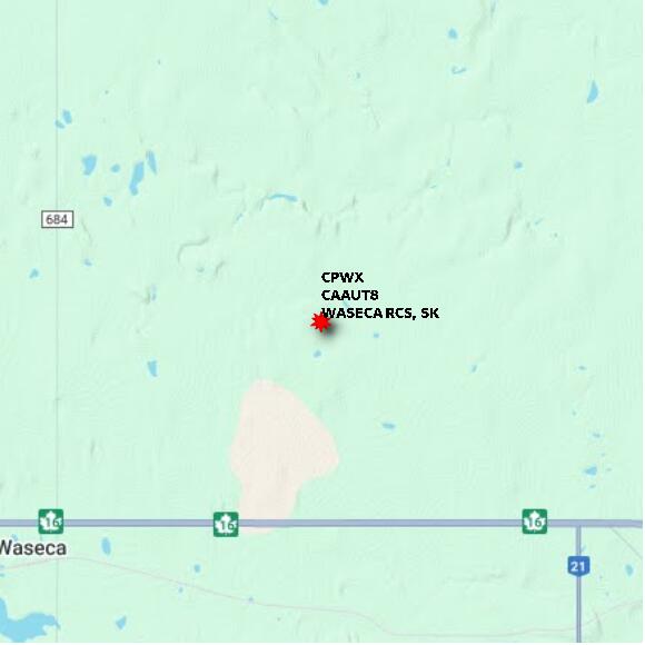 map at zoomlvl 10x10 kilometres for WASECA RCS