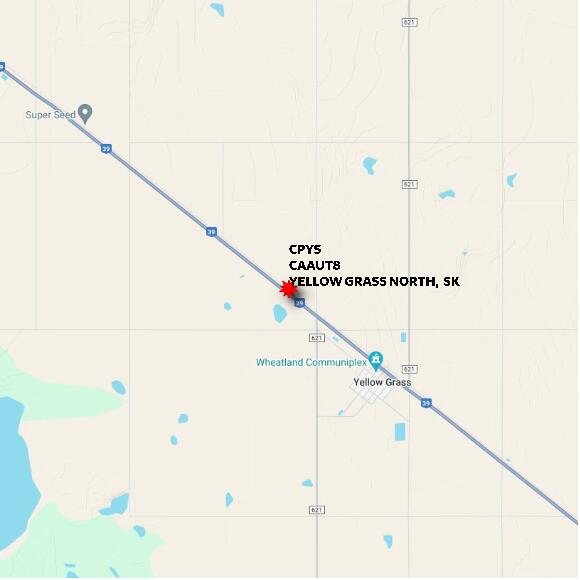 map at zoomlvl 10x10 kilometres for YELLOW GRASS NORTH