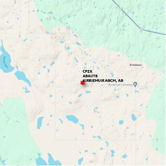 map at zoomlvl 10x10 kilometres for KIRRIEMUIR AGCM