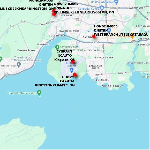 map at zoomlvl 10x10 kilometres for KINGSTON CLIMATE