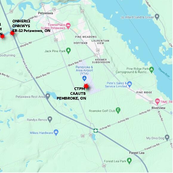 map at zoomlvl 10x10 kilometres for PEMBROKE