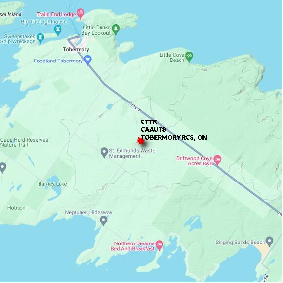 map at zoomlvl 10x10 kilometres for TOBERMORY RCS