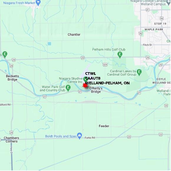 map at zoomlvl 10x10 kilometres for WELLAND-PELHAM