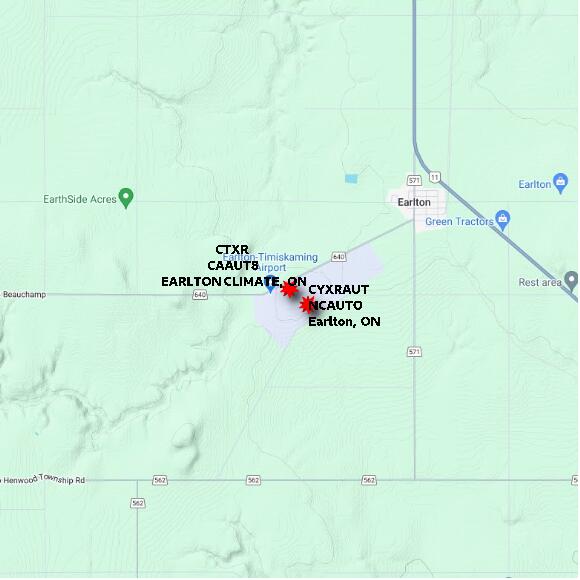 map at zoomlvl 10x10 kilometres for EARLTON CLIMATE