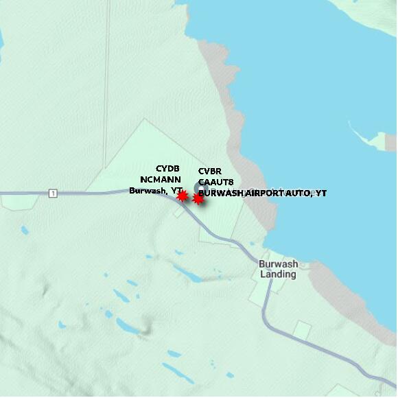map at zoomlvl 10x10 kilometres for BURWASH AIRPORT AUTO