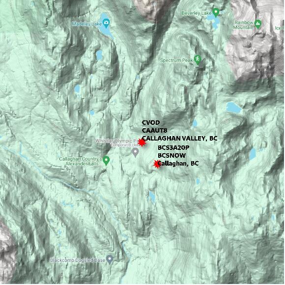 map at zoomlvl 10x10 kilometres for CALLAGHAN VALLEY