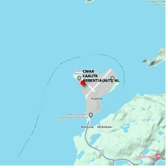 map at zoomlvl 10x10 kilometres for ARGENTIA (AUT)