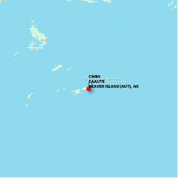 map at zoomlvl 10x10 kilometres for BEAVER ISLAND (AUT)