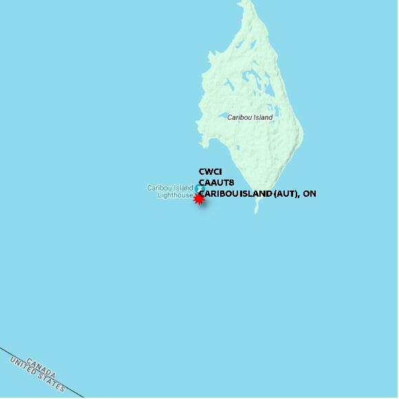map at zoomlvl 10x10 kilometres for CARIBOU ISLAND (AUT)