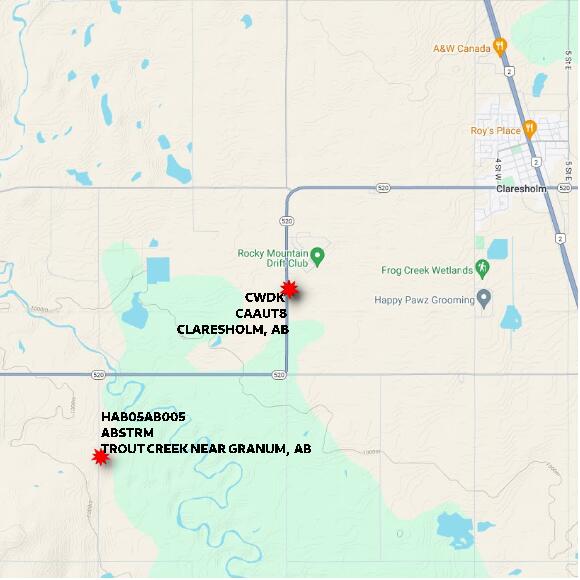 map at zoomlvl 10x10 kilometres for CLARESHOLM