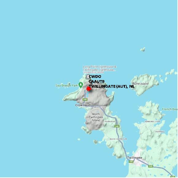 map at zoomlvl 10x10 kilometres for TWILLINGATE (AUT)
