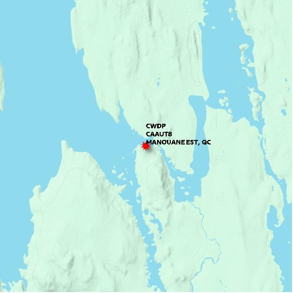 map at zoomlvl 10x10 kilometres for MANOUANE EST