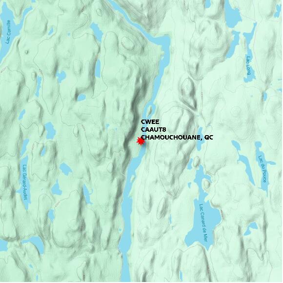 map at zoomlvl 10x10 kilometres for CHAMOUCHOUANE