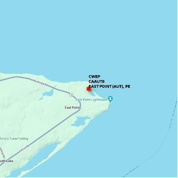 map at zoomlvl 10x10 kilometres for EAST POINT (AUT)
