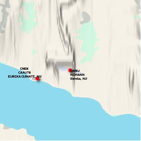 map at zoomlvl 10x10 kilometres for Eureka