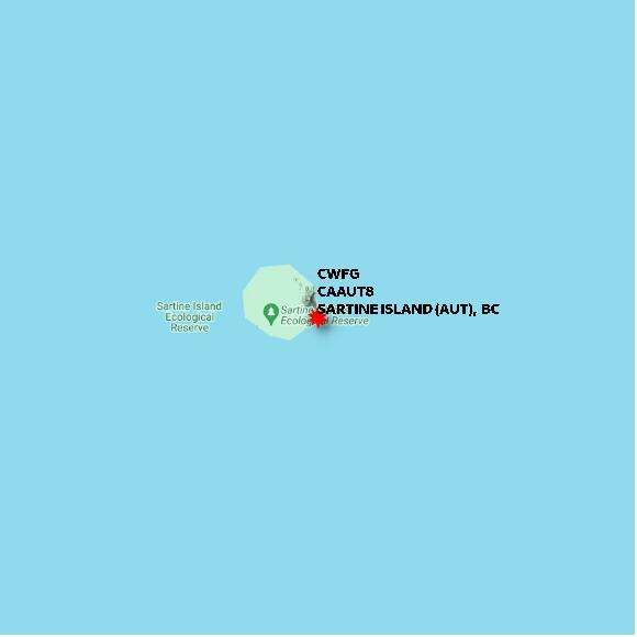 map at zoomlvl 10x10 kilometres for SARTINE ISLAND (AUT)