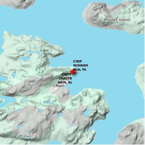 map at zoomlvl 10x10 kilometres for NAIN