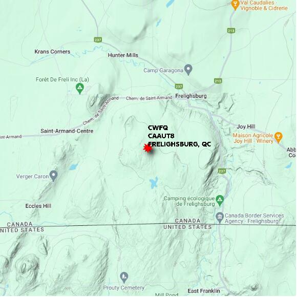 map at zoomlvl 10x10 kilometres for FRELIGHSBURG