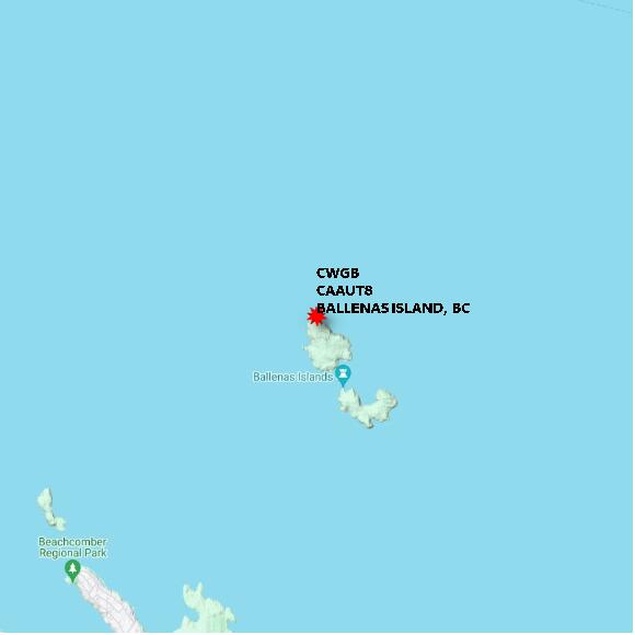 map at zoomlvl 10x10 kilometres for BALLENAS ISLAND