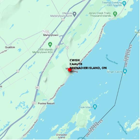 map at zoomlvl 10x10 kilometres for GRENADIER ISLAND