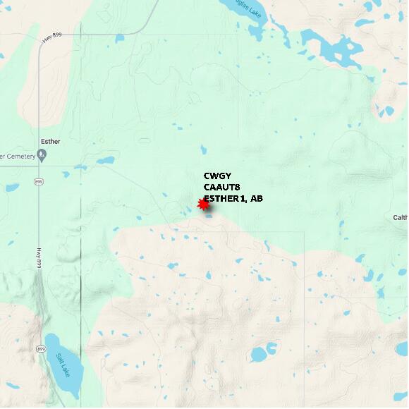 map at zoomlvl 10x10 kilometres for ESTHER 1