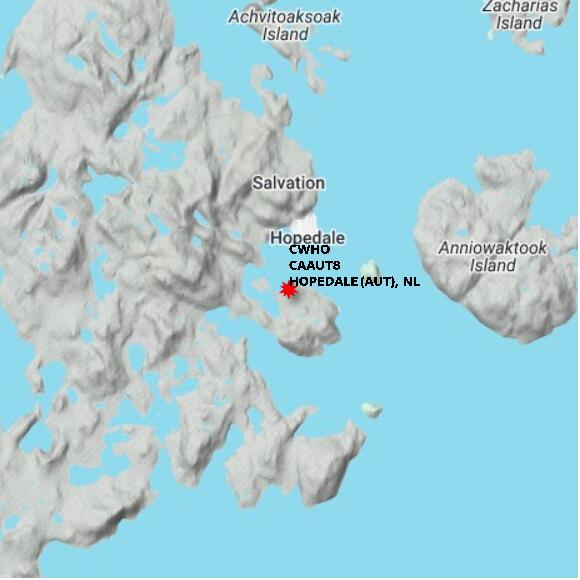 map at zoomlvl 10x10 kilometres for HOPEDALE (AUT)