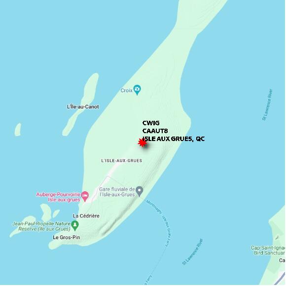map at zoomlvl 10x10 kilometres for ISLE AUX GRUES