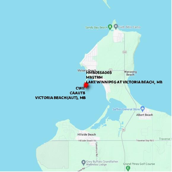 map at zoomlvl 10x10 kilometres for VICTORIA BEACH (AUT)