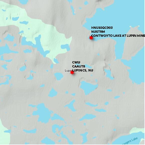 map at zoomlvl 10x10 kilometres for LUPIN CS