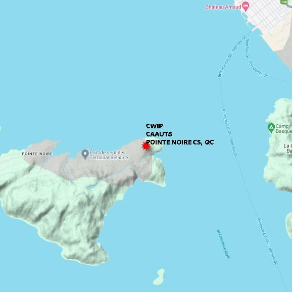 map at zoomlvl 10x10 kilometres for POINTE NOIRE CS