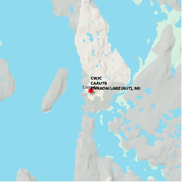 map at zoomlvl 10x10 kilometres for ENNADAI LAKE (AUT)