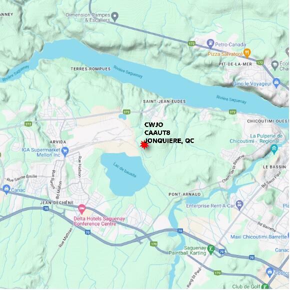 map at zoomlvl 10x10 kilometres for JONQUIERE
