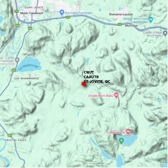 map at zoomlvl 10x10 kilometres for ST-JOVITE